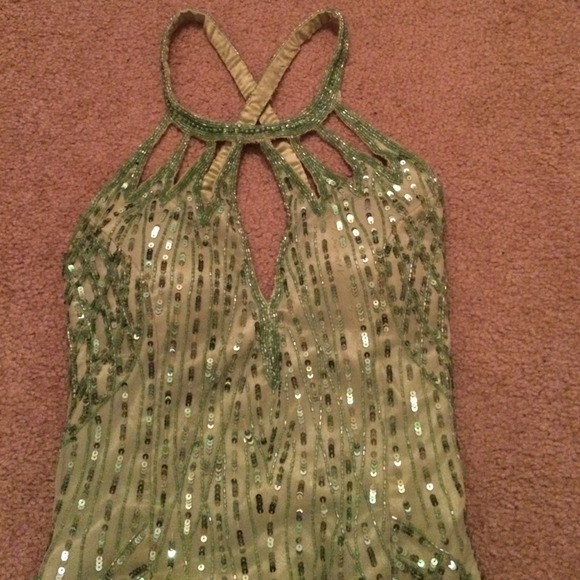 Gorgeous Sequin Green Dress! - Picture 1 of 4