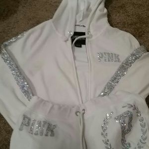 Victoria secrets pink sweat suit