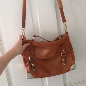 Forever21 Brown Faux Leather Satchel