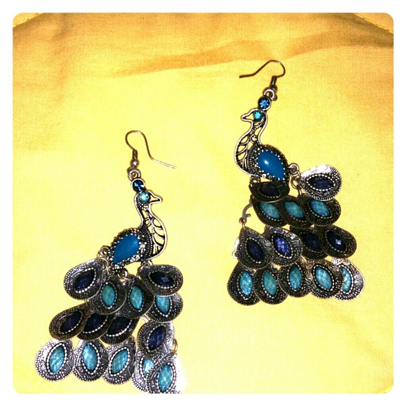 Peacock earrings!