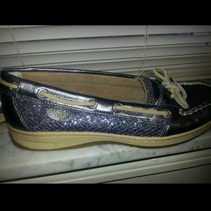 Sperry Charcoal sparkle Angelfish Boatshoe