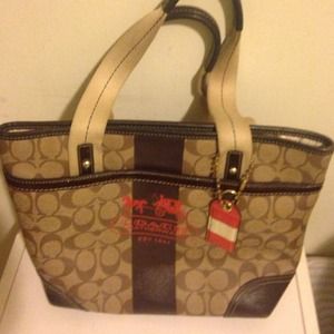 Coach authentic heritage handbag
