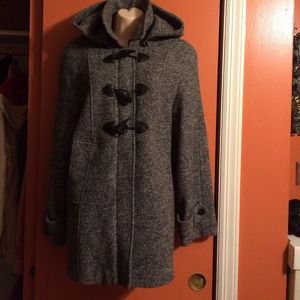 Grey Hilary Radley 3/4 tweed coat plus zipper $55
