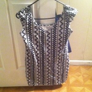 Black and white club dress