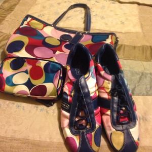 Coach authentic handbag set