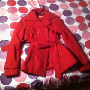 Red peacoat
