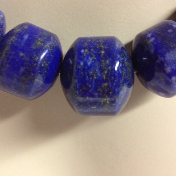 Vintage blue lapis statement necklace