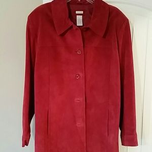 Ladies Red Hot Leather Coat!