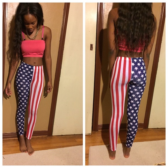 American flag leggings