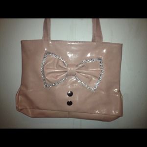 Pink Leather Handbag Women's Shoulder Bag Tote