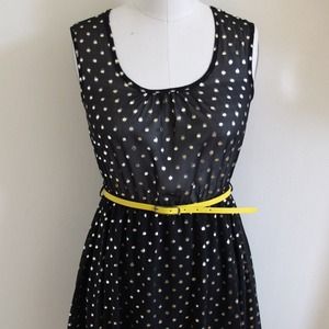 Fishtail polka dot dress