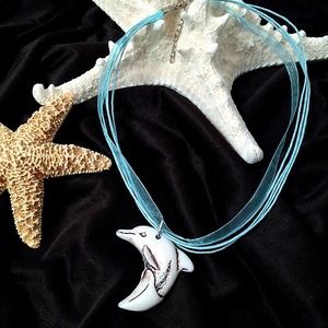 CLOSET CLOSING - White Dolphin Necklace
