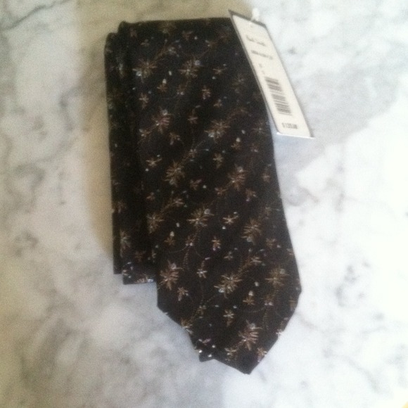 Paul Smith black and floral men's silk tie