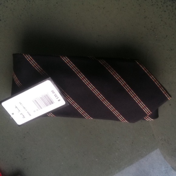 Paul Smith men's black silk tie with color detail
