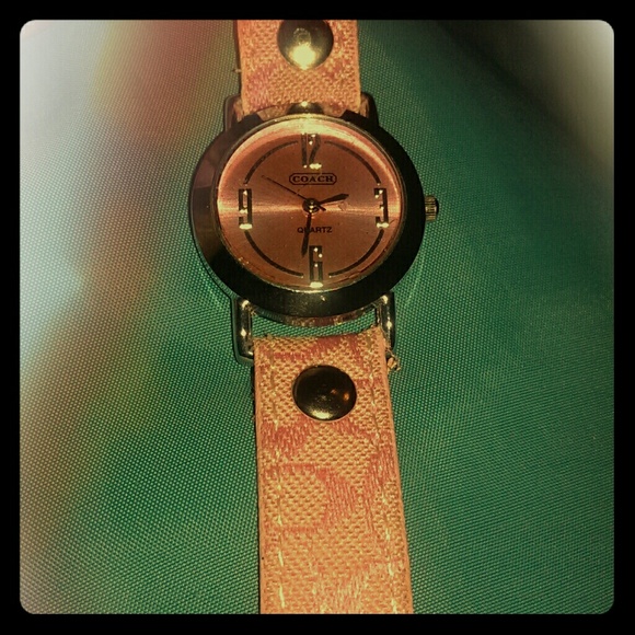 Authentic vintage pink coach watch