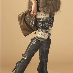 Nordic snowflake pattern leggings