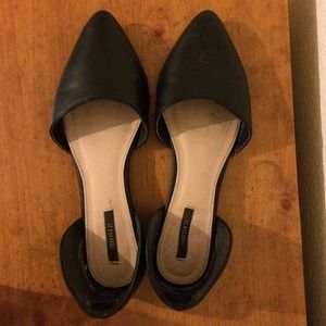 Black D'orsay flats