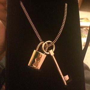 Lock and key necklace