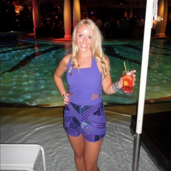 ASOS purple sequin romper