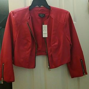 Faux leather jacket made by BeBe