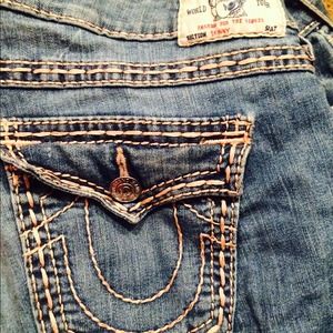 Pink true religion skinny jeans