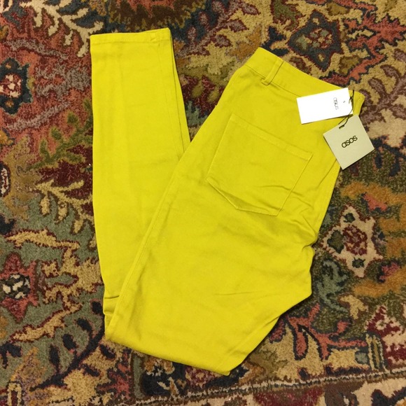 Skinny yellow Asos pants
