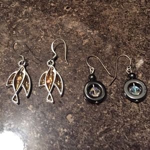 Bundle - set of 2 silver earrings