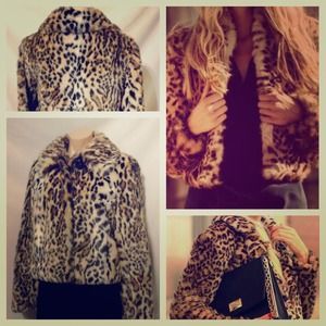 🎉HOST PICK 1/4/15🎉 Faux fur cheetah coat jacket