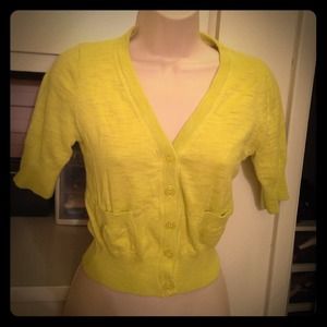 Forever 21 yellow button up sweater