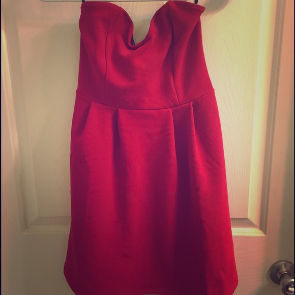 Strapless mini party dress