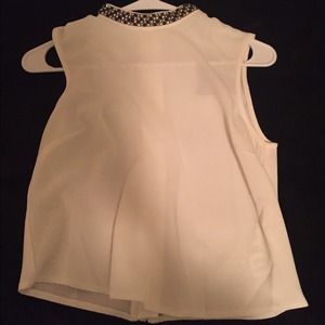 Jeweled neckline halter top