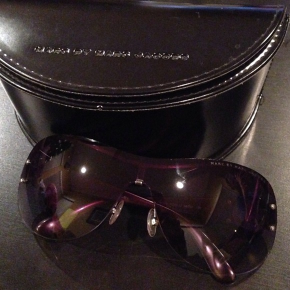 Marc Jacobs Rimless Brown and Gunmetal Sunglasses