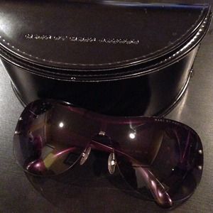 Marc Jacobs Rimless Brown and Gunmetal Sunglasses