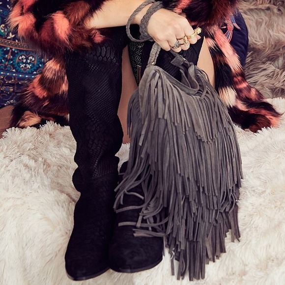 Urban Outfitters Handbags - Ecote Suede Layered Fringe Crossbody bag