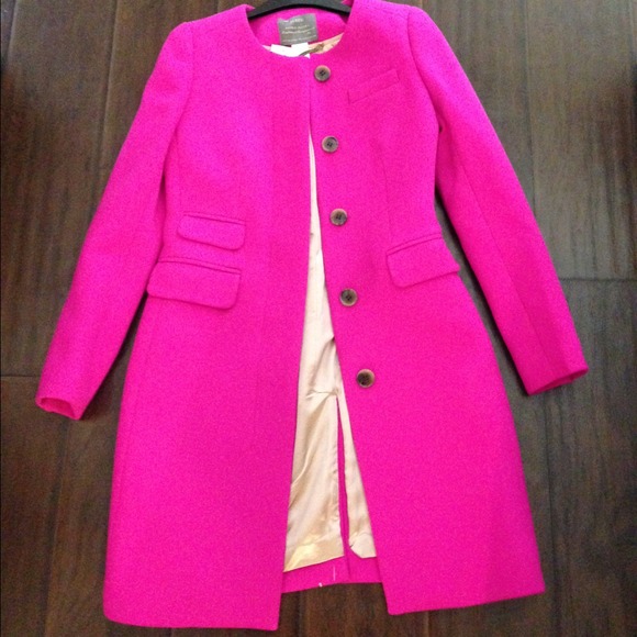 Jcrew pink wool coat