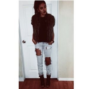 BCBG Generation Faux Fur Vest