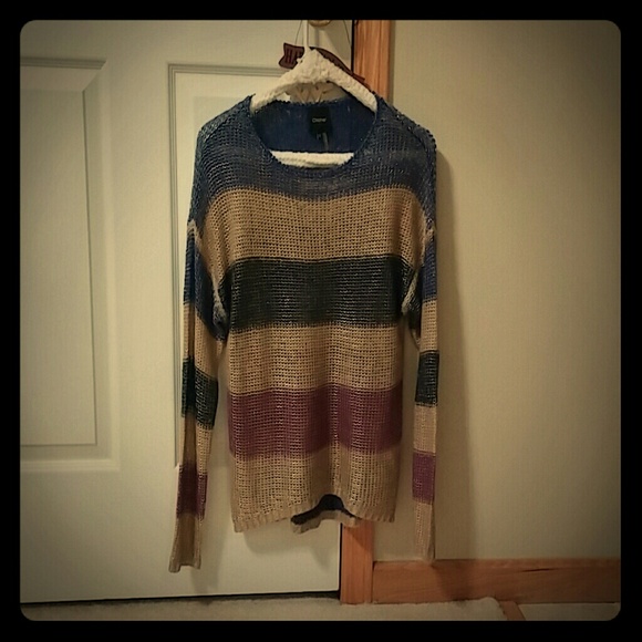 Striped Metallic Sweater