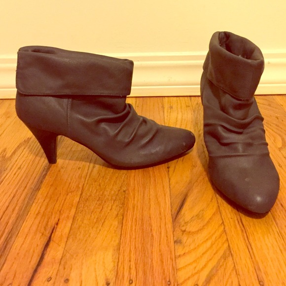 Aldo Grey Ankle Heel Booties