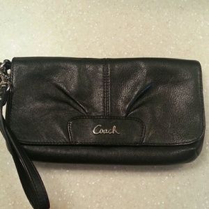 Black coach wristlet