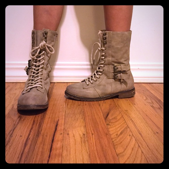 Tan Combat Boots