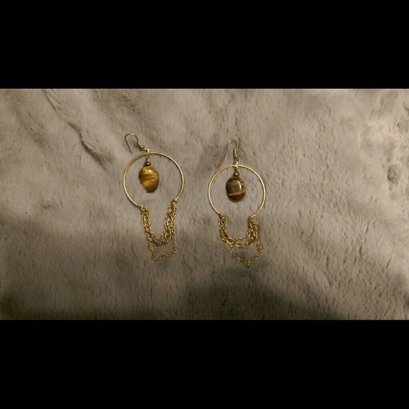 Sylvia Benson handmade gemstone hoops