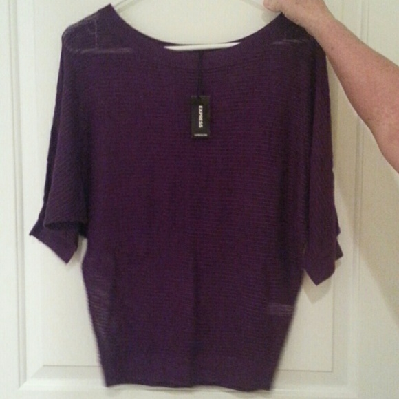 Dark purple sweater with tank (express)