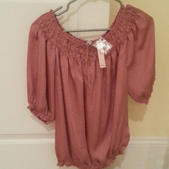 Terracotta slik shirt with tags