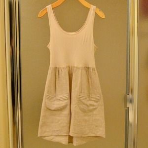 Pins and Needles Beige Dress with Open Back XS