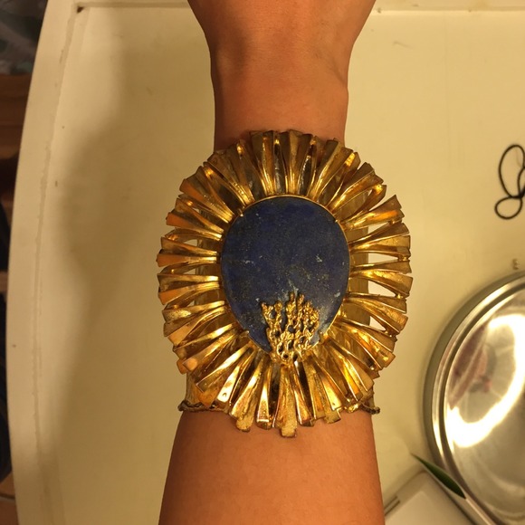 Statement Bracelet Blue Stone - Picture 2 of 3