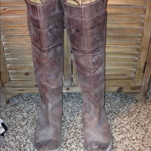 Frye Paige Tall Riding Boots - Antique Brown
