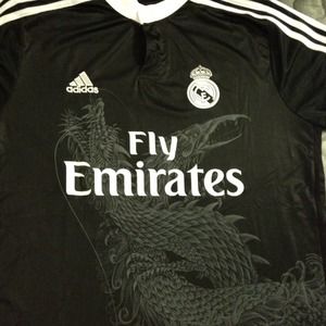 Brand New Black Real Madrid Soccer Uniform