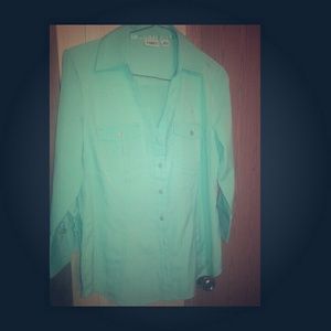 Teal long sleeve shirt