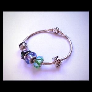 Pandora Bracelet with Three Charms
