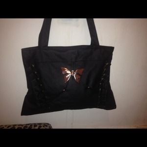 Black Leather Women's Shoulder Bag